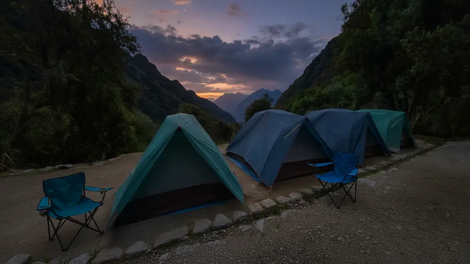 First rest campsite on the Inca Trail to Machu Picchu