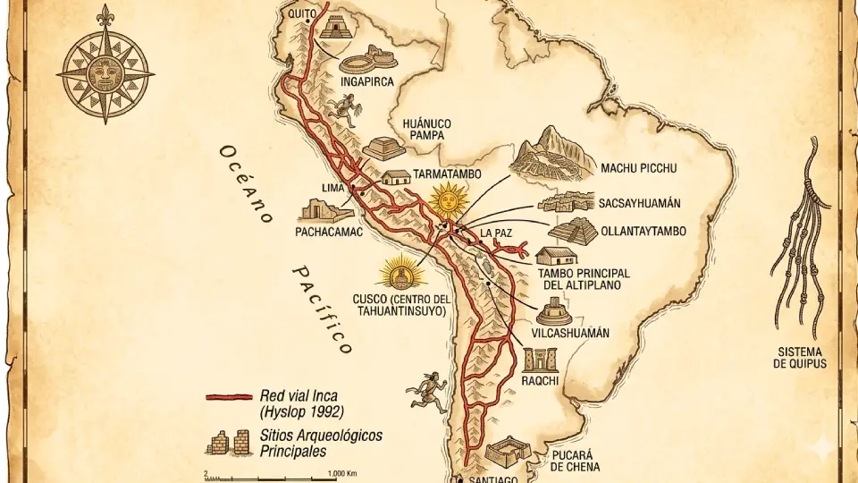 The Inca Trail as the center of the road network in the Inca Empire
