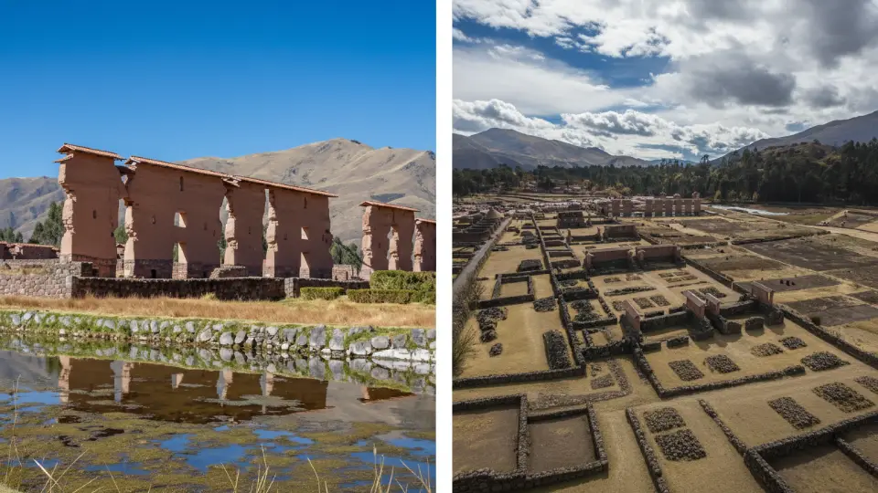 Inca Trail connecting ceremonial centers such as the Temple of Raqchi in Sicuani, Cusco.