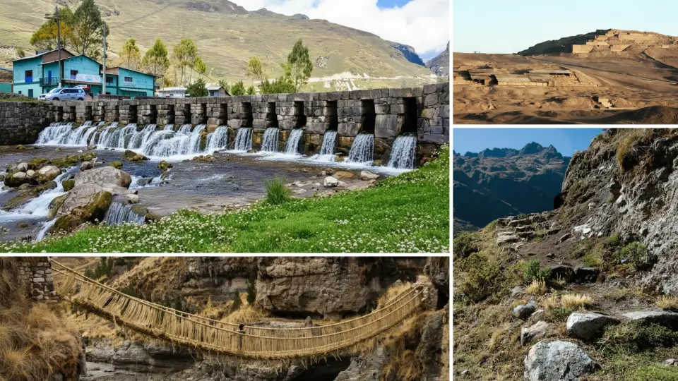 Construction of the Inca Trail and bridges during the height of the Inca Empire