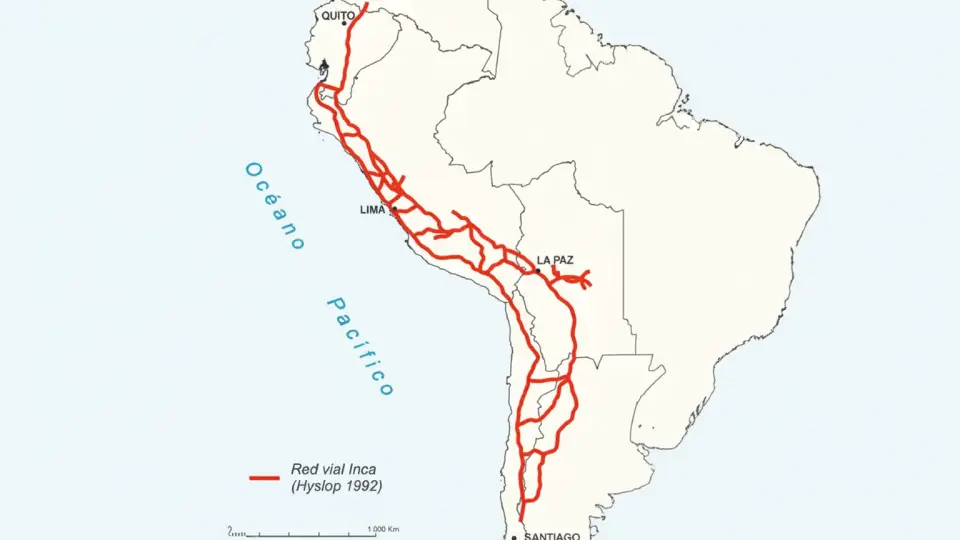 Extent of the Inca Trail during the Tahuantinsuyo in the Inca period