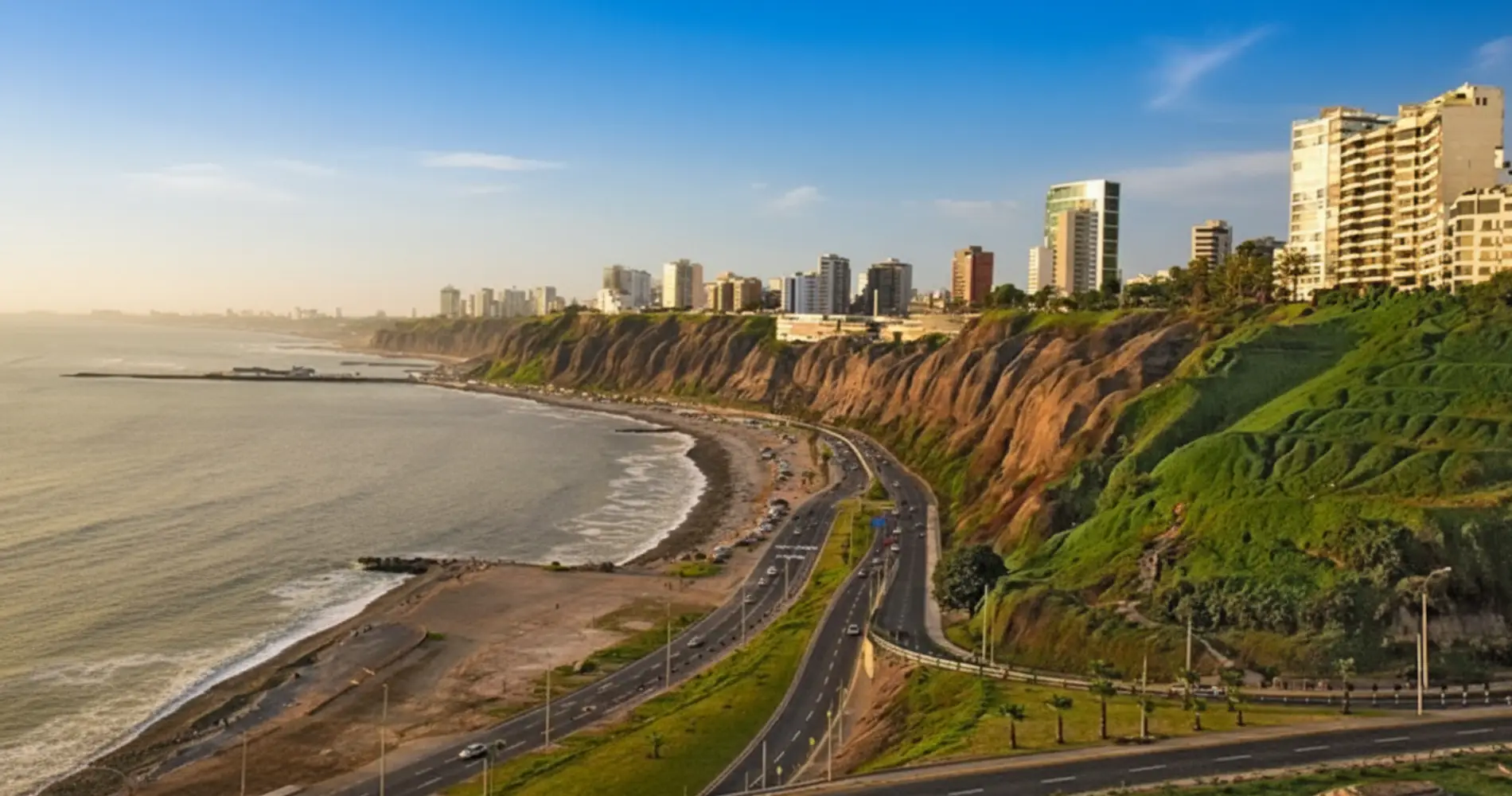 Lima, the capital of Peru, by the seaside.