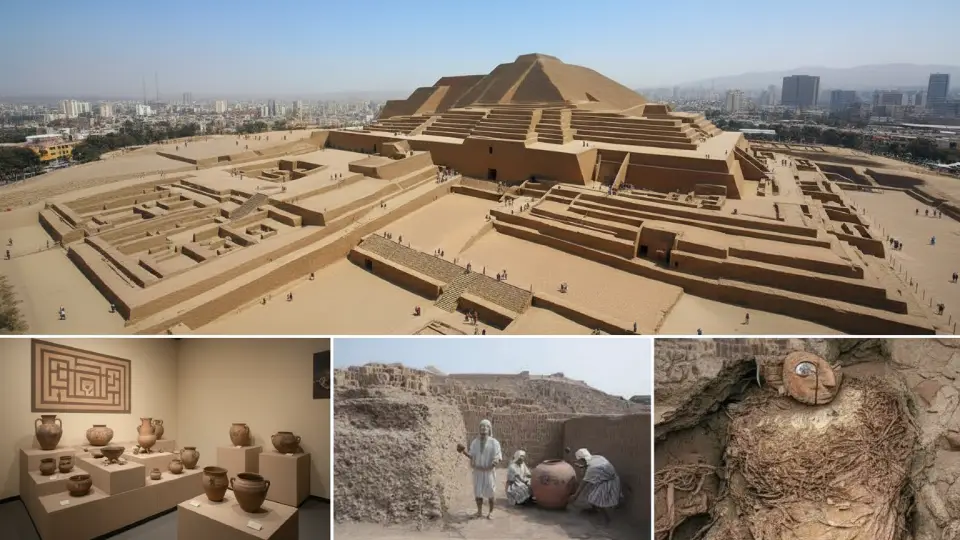 Huaca Pucllana en Lima, capital del Perú