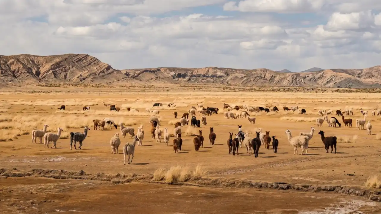 llamas Puno highlands