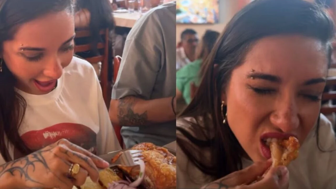 Maria Becerra tries Peruvian food