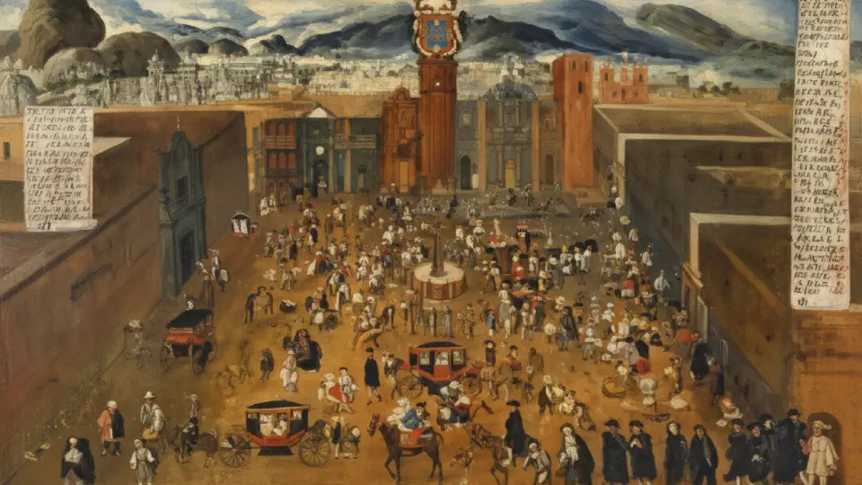 Main Square of Lima, capital of Peru, during the viceroyalty period