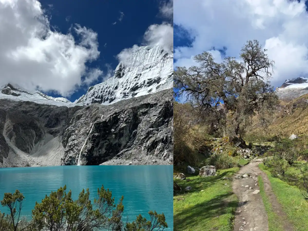 paisaje de laguna 69 en peru