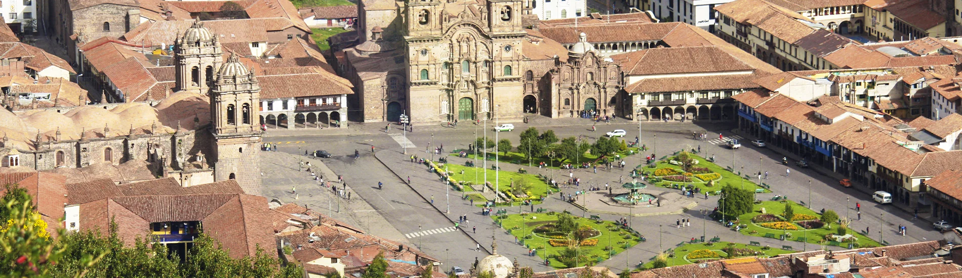 Plaza de Armas of Cusco, the main square of the former Inca imperial capital and UNESCO World Heritage Site.