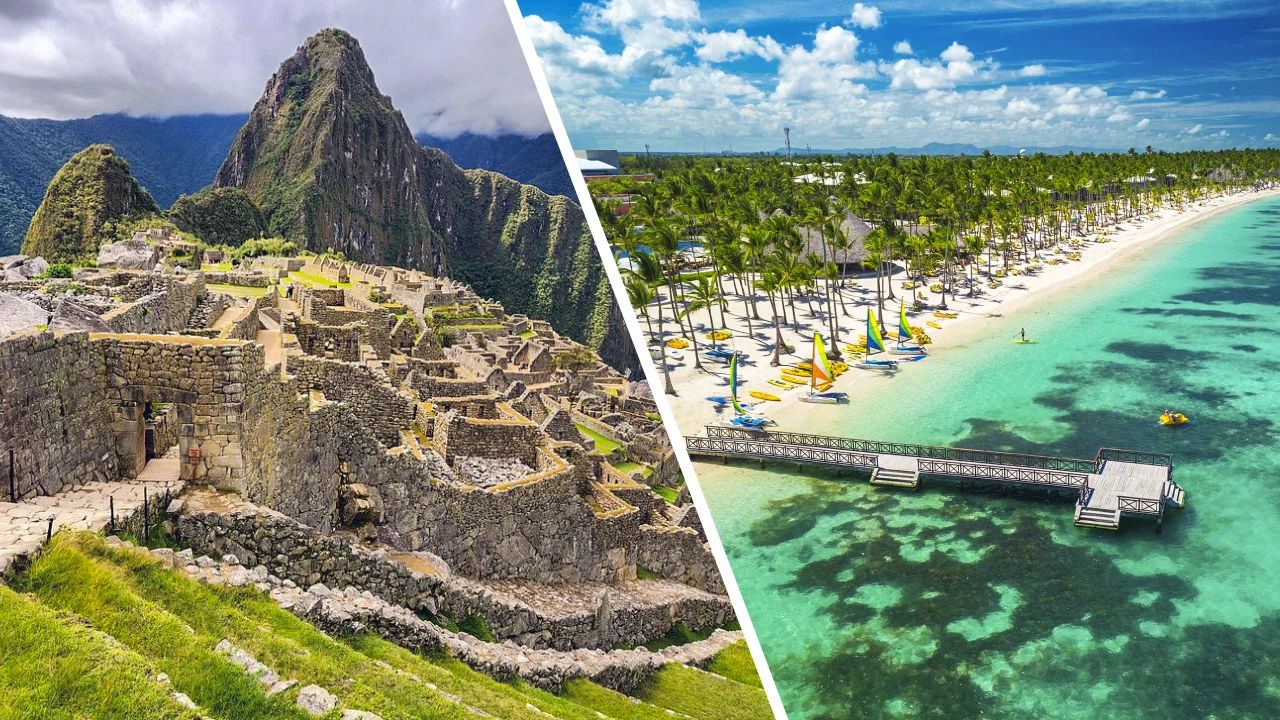 Officials from Machu Picchu and Verón Punta Cana during the agreement signing at the ANATO tourism showcase in Bogotá.
