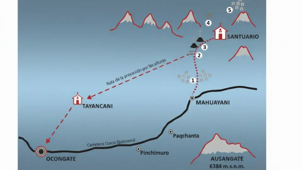 Location of the Qoyllority sanctuary