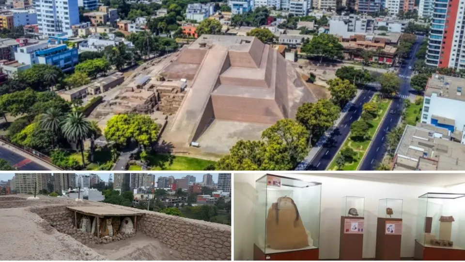 Imagen que muestra la Huaca Huallamarca en Lima.
