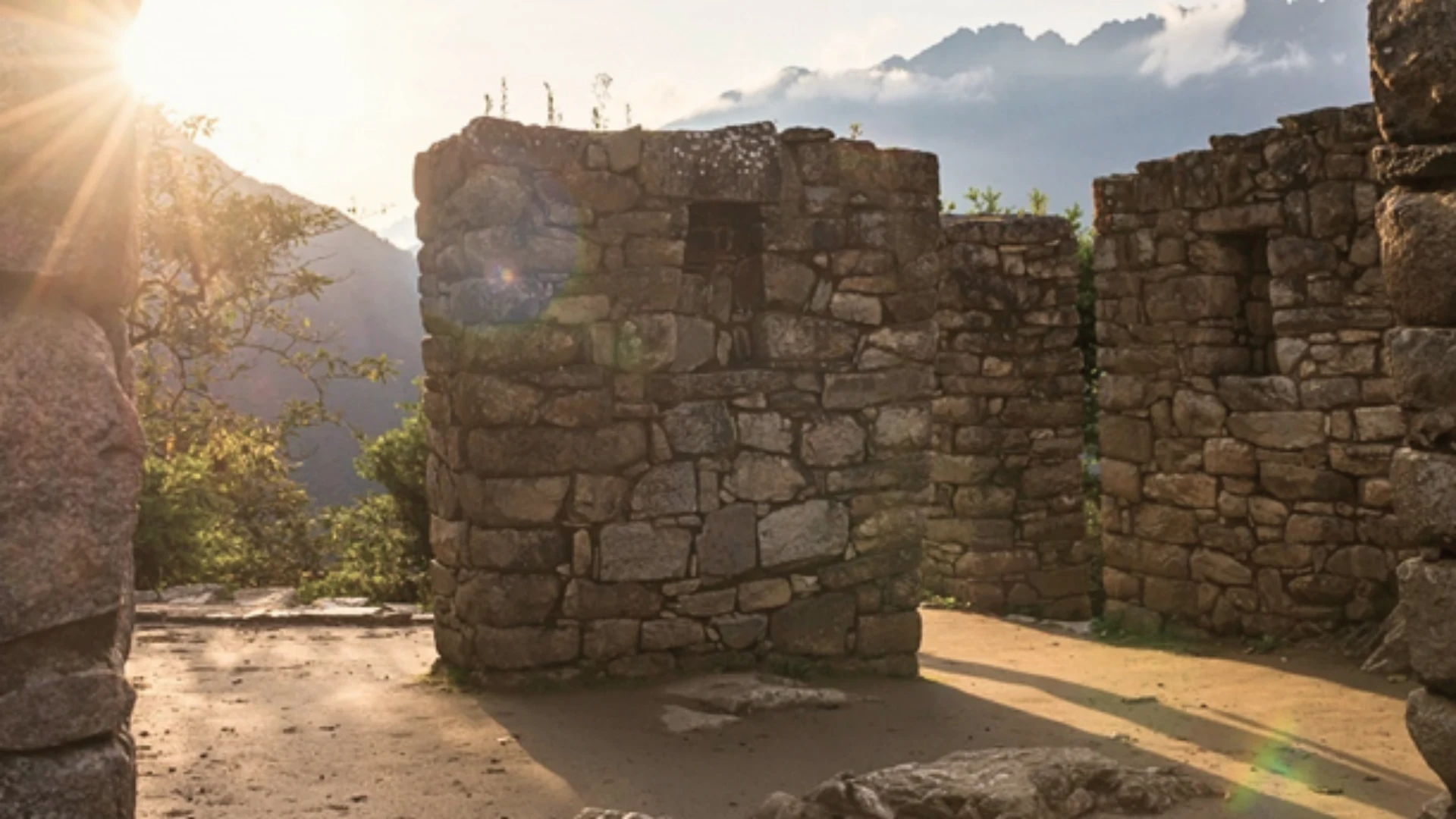 ruinas de Machu Picchu con amanecer