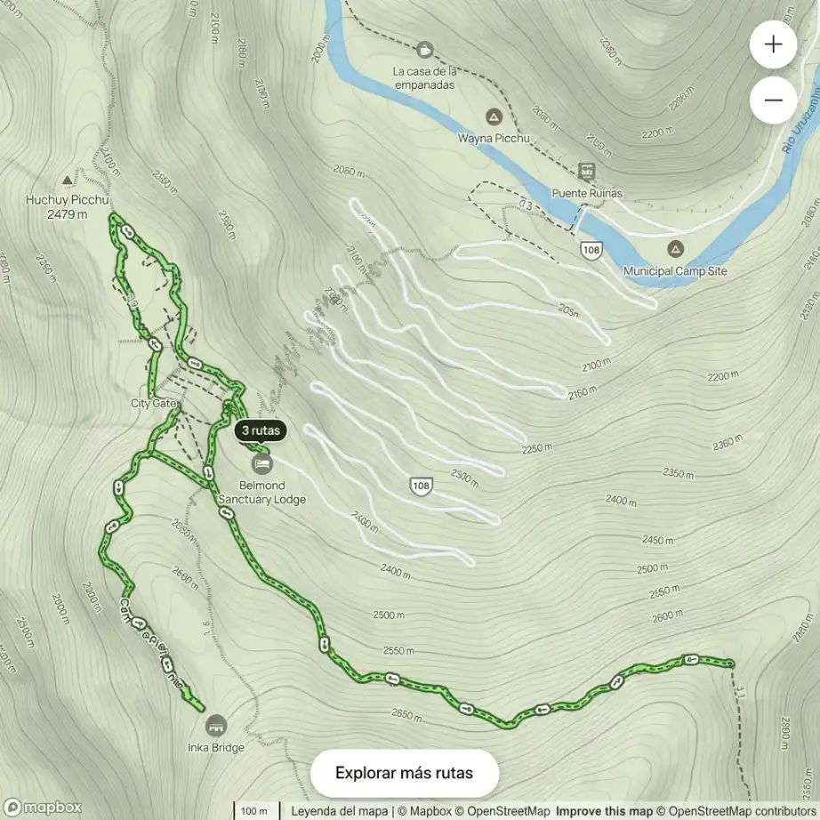 Ruta Intipunku o Puente Inca, es una excelente ruta para ver aves y ofrece las mejores vistas panoramicas.