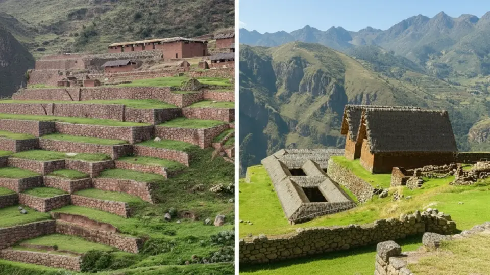 Image showing the Huchuy Qosqo archaeological site in the Sacred Valley of the Incas