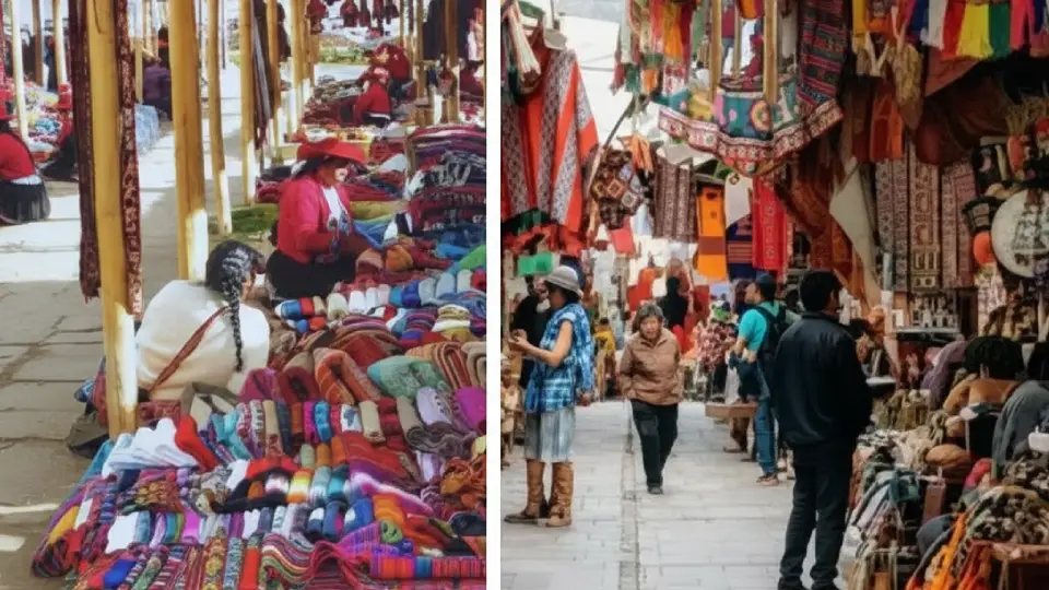 Sunday markets of Chinchero and the town of Pisac in the Sacred Valley of the Incas