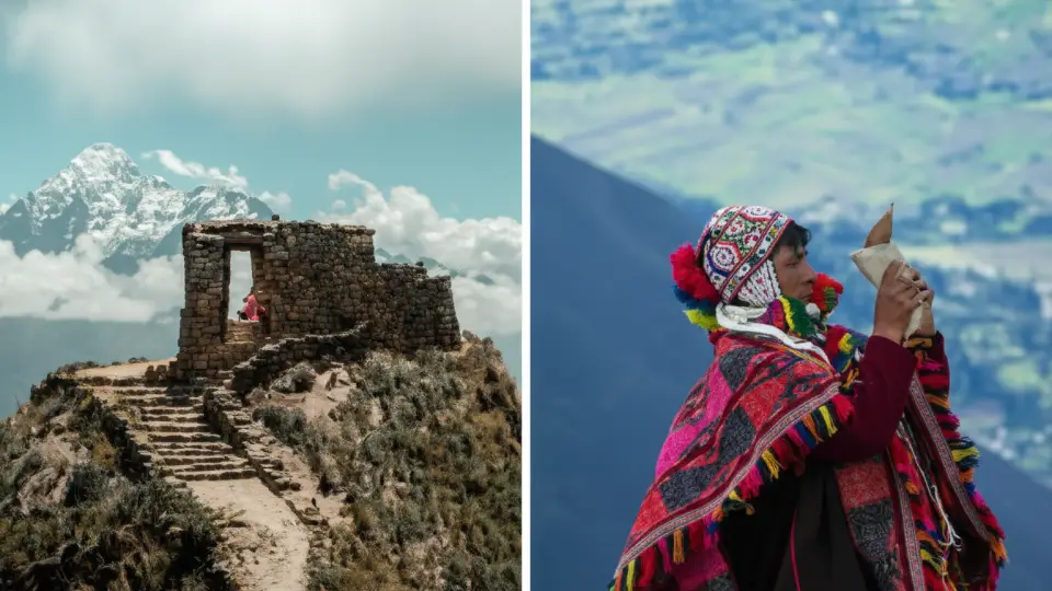 Image showing the stone gateway of Intipunku in the Sacred Valley of the Incas, photo credits to its author.