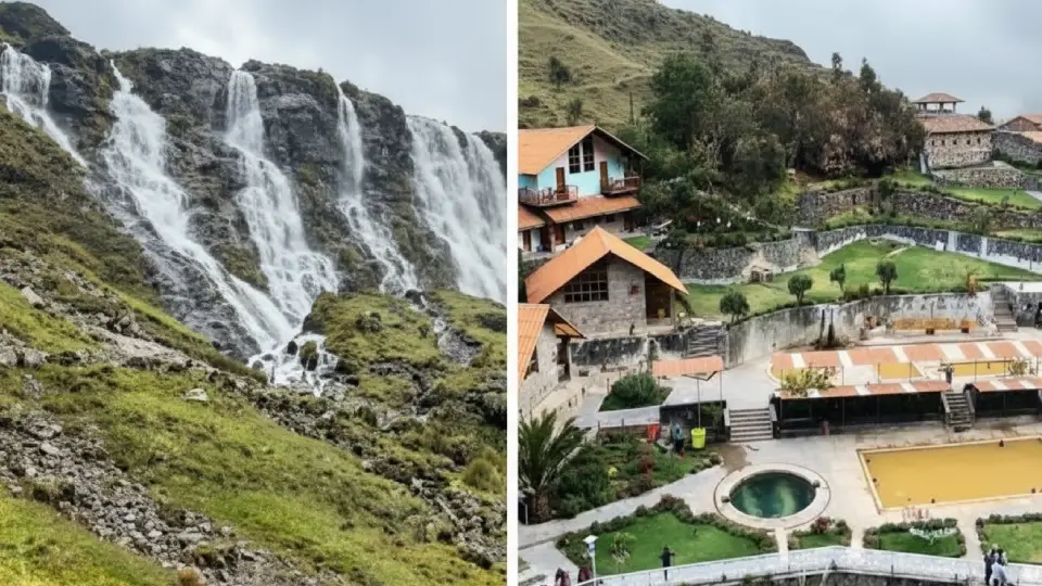 Image showing the waterfalls and hot springs of Lares in the Sacred Valley of the Incas