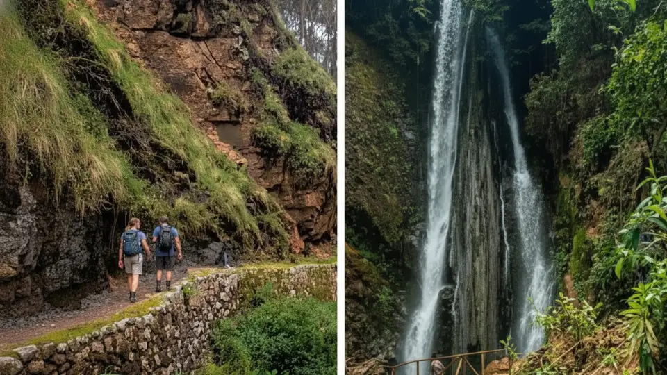 Route along the Qhapaq Ñan, the ancient Inca trail to Poc Poc Waterfall