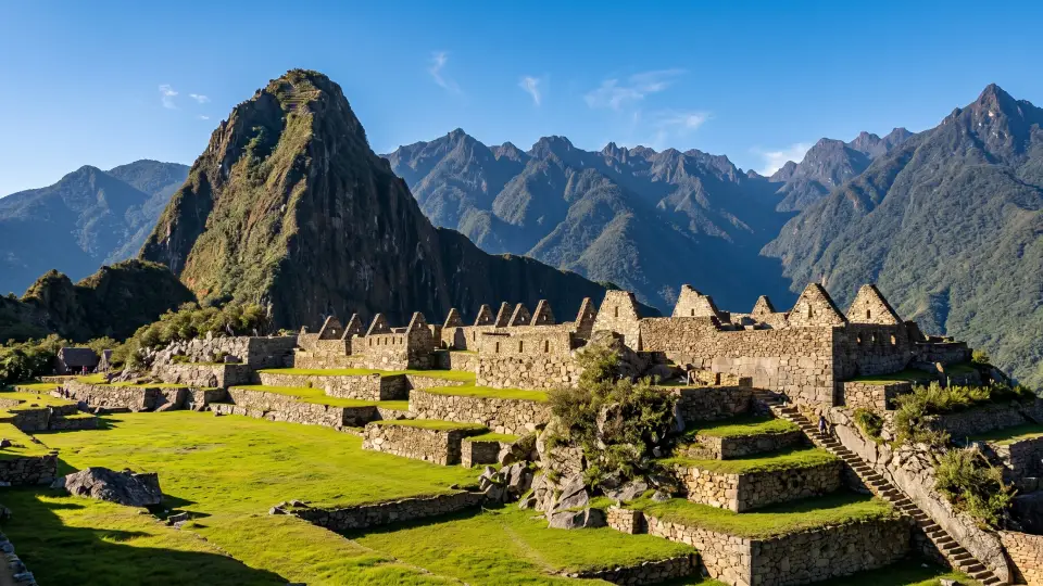 Ciudad inca de Machu Picchu en temporada de lluvia