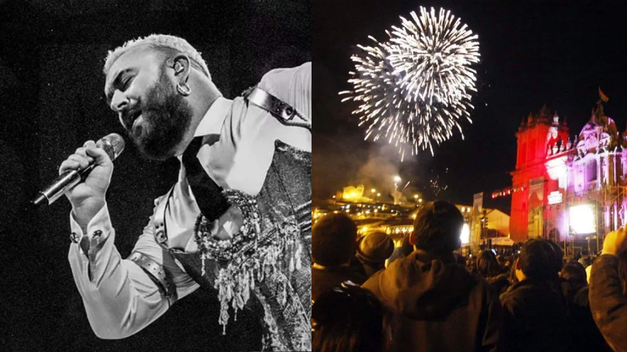 Sam Smith poses for photos with fans during his 2026 New Year visit to Cusco