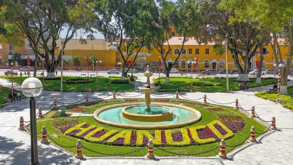 Main square of Huánuco, Peru throughout the year
