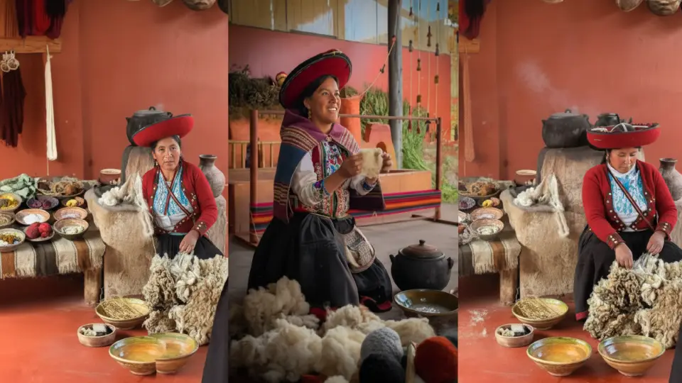 Shearing and fiber selection at Chinchero textile centers