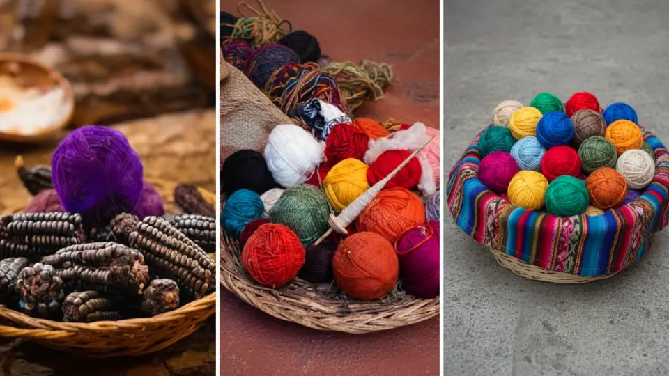 Twisting yarn balls from camelid fibers at Chinchero textile centers