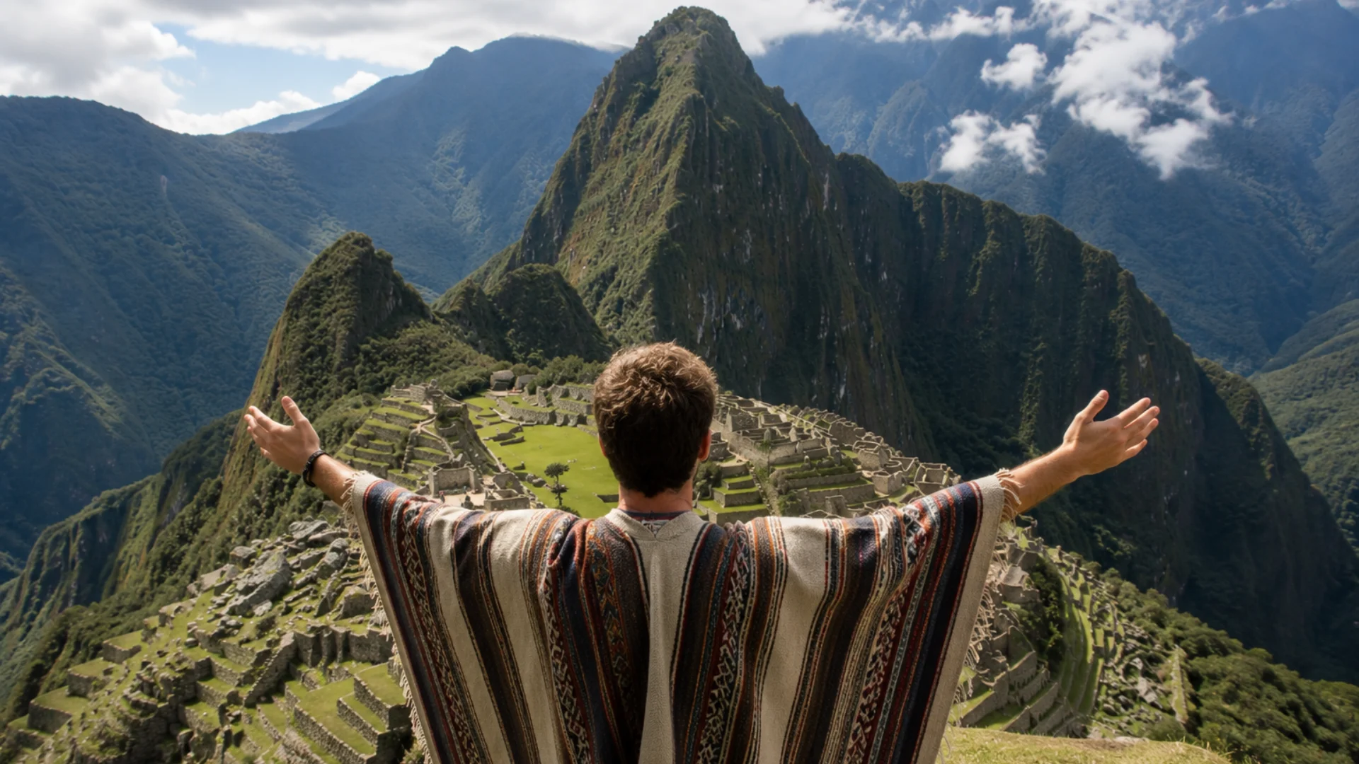 tourist at Machupicchu